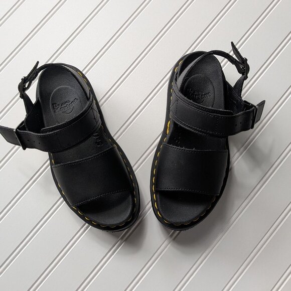 Dr. Martens Women's Voss Hydro Leather Sandals 5 - Picture 1 of 4
